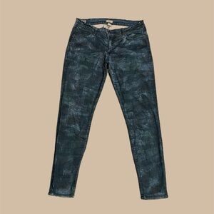 True Religion Casey Low Rise Super Skinny Jeans Camo Print Sz 30